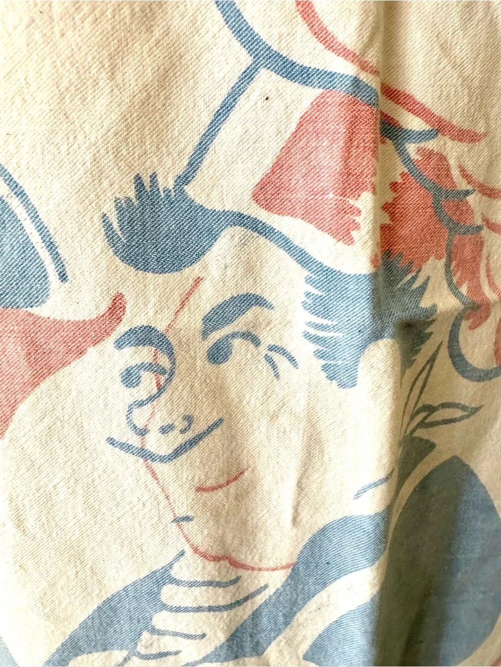 Vintage White Cotton 'Come 'n Get It' Graphic Kitchen Apron
